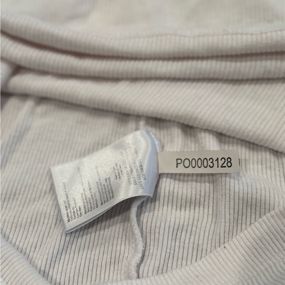 Anine Bing Off White Designer Summer Ribbed Tank Top Wife Beater Size Large - Picture 4 of 5